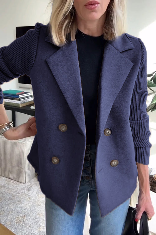 LEANOR™ – TIMELESS KNIT-SLEEVE BLAZER