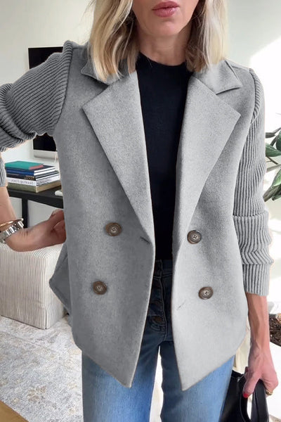 LEANOR™ – TIMELESS KNIT-SLEEVE BLAZER