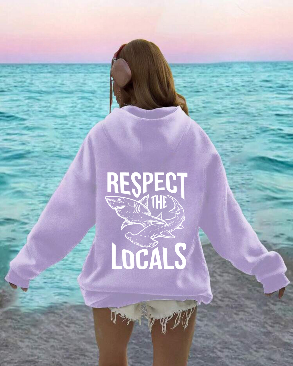 Respect The Locals Shark Hoodie
