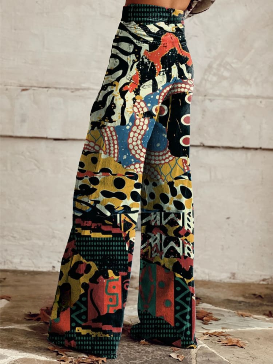 Eden - High-Waisted Flared Wide-Leg Denim Pants