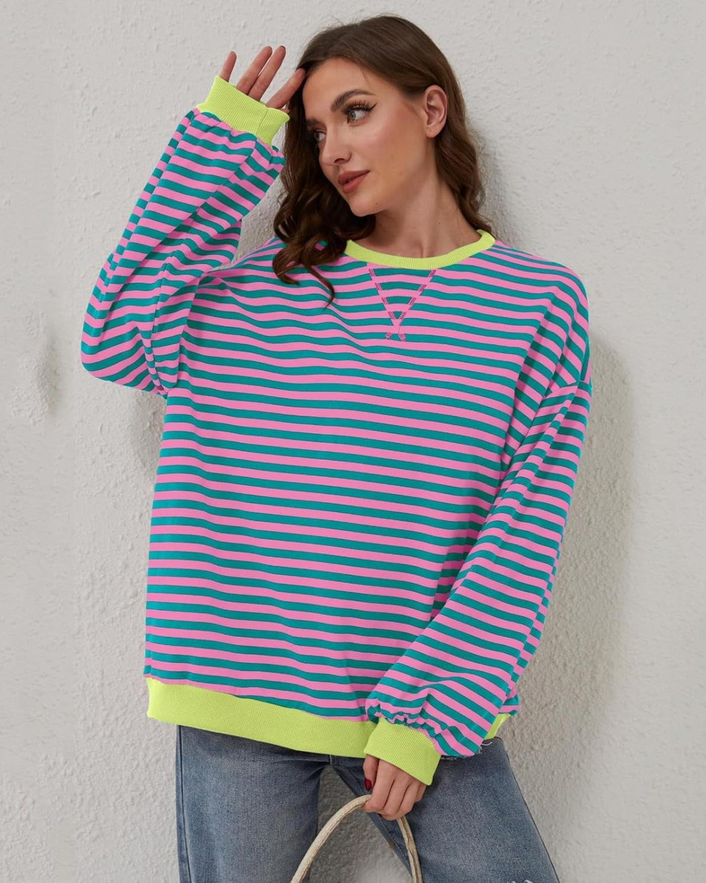 Mikayla™ | Oversized Striped Pullover