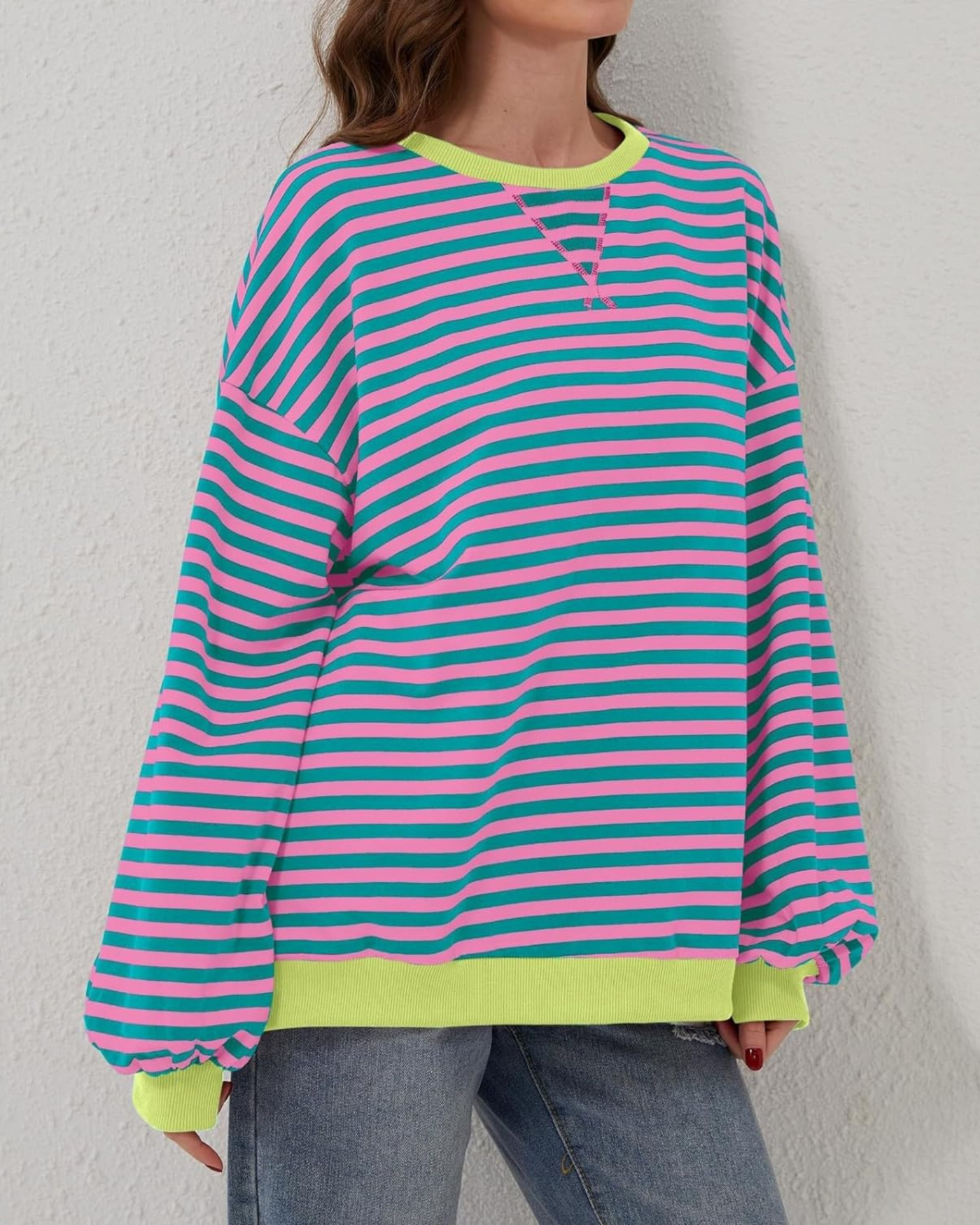 Mikayla™ | Oversized Striped Pullover