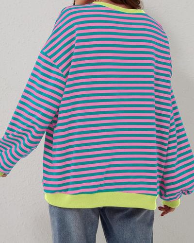 Mikayla™ | Oversized Striped Pullover
