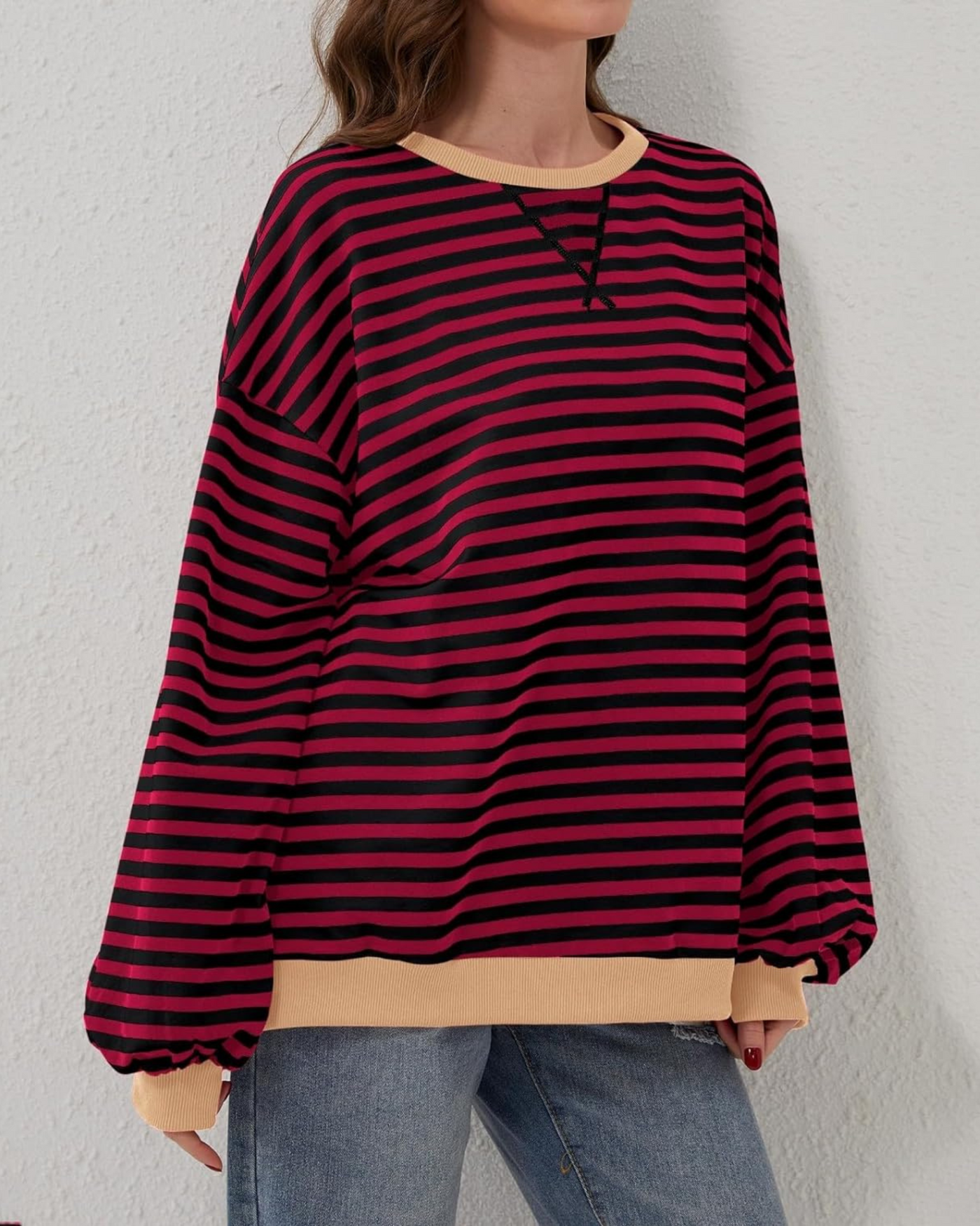 Mikayla™ | Oversized Striped Pullover