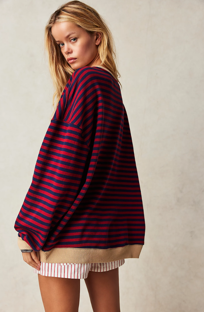 DARCI - STRIPED OVERSIZE SWEATER