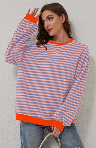 DARCI - STRIPED OVERSIZE SWEATER