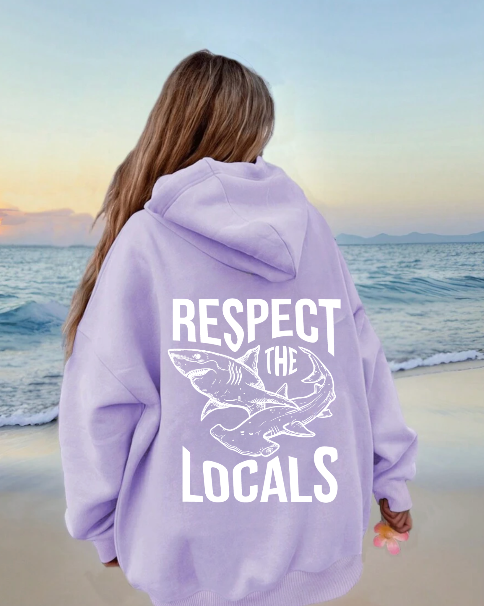 Respect The Locals Shark Hoodie