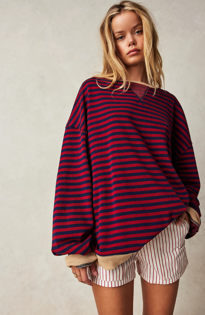 DARCI - STRIPED OVERSIZE SWEATER