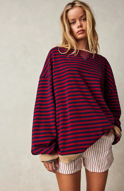 DARCI - STRIPED OVERSIZE SWEATER