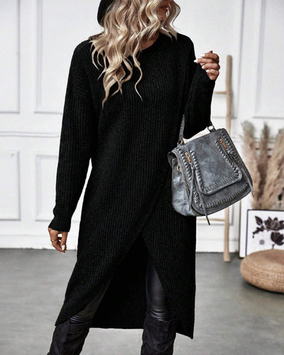 Zahra™ | Solid Colour, Asymmetrical Sweater
