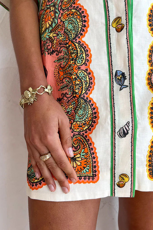 Coco™ - Mermaid Print Shirt Mini Dress