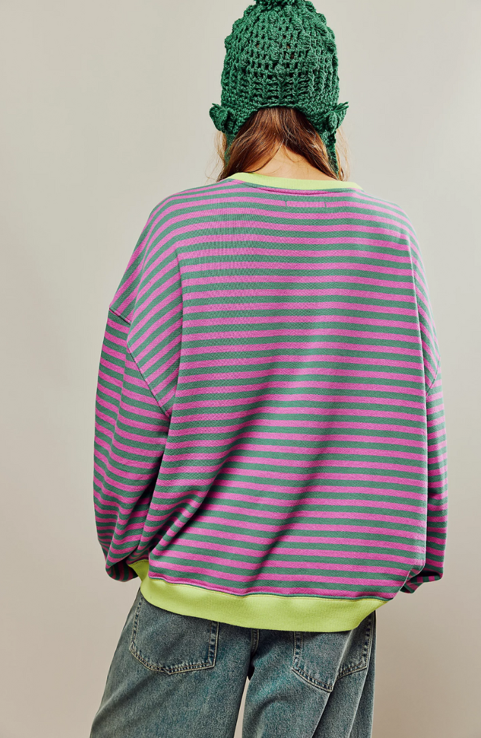 DARCI - STRIPED OVERSIZE SWEATER