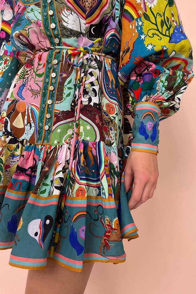 Unishe™ - Casual Graffiti Mini Dress