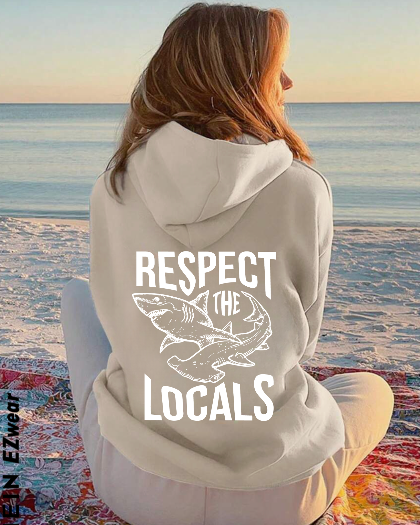 Respect The Locals Shark Hoodie