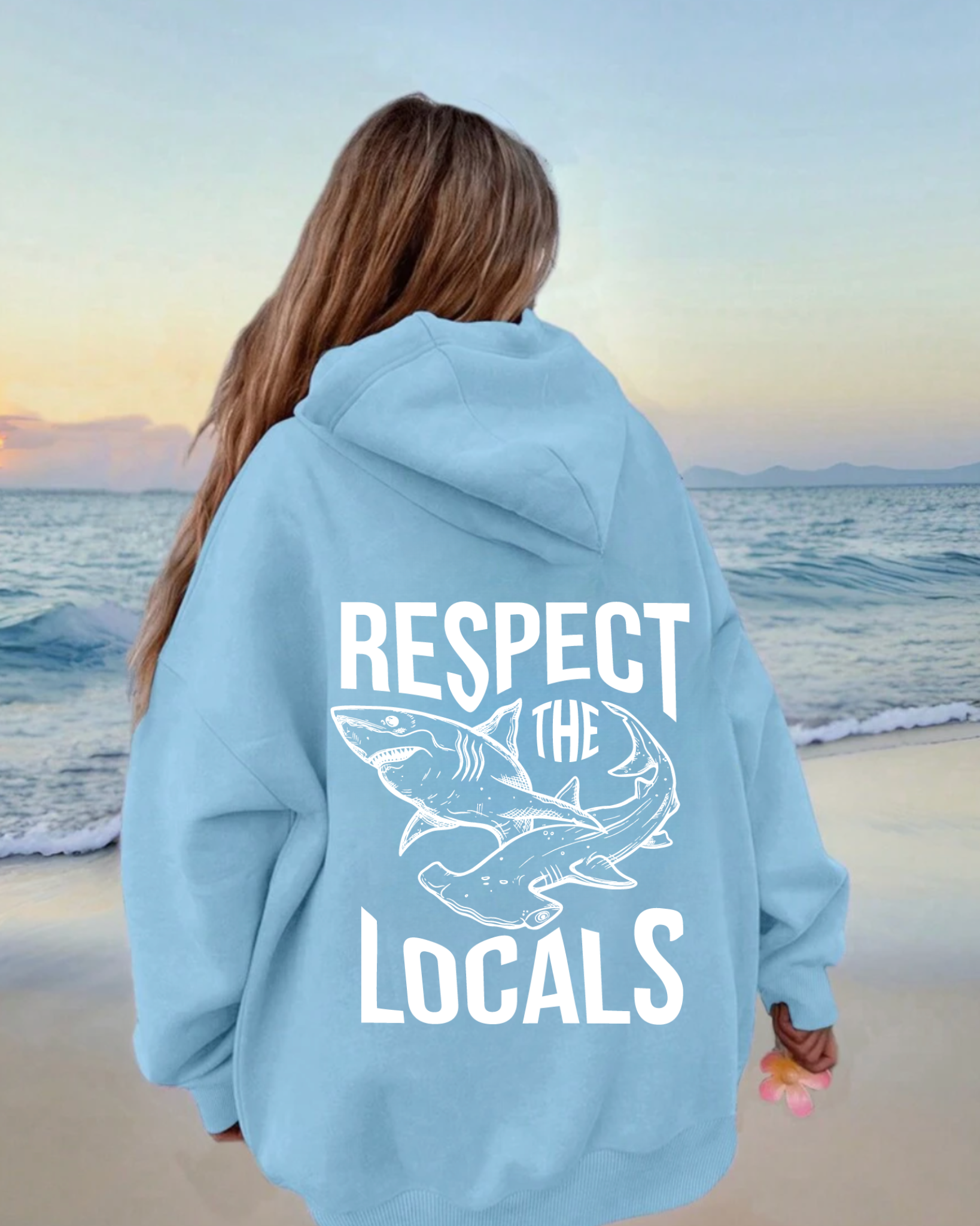 Respect The Locals Shark Hoodie