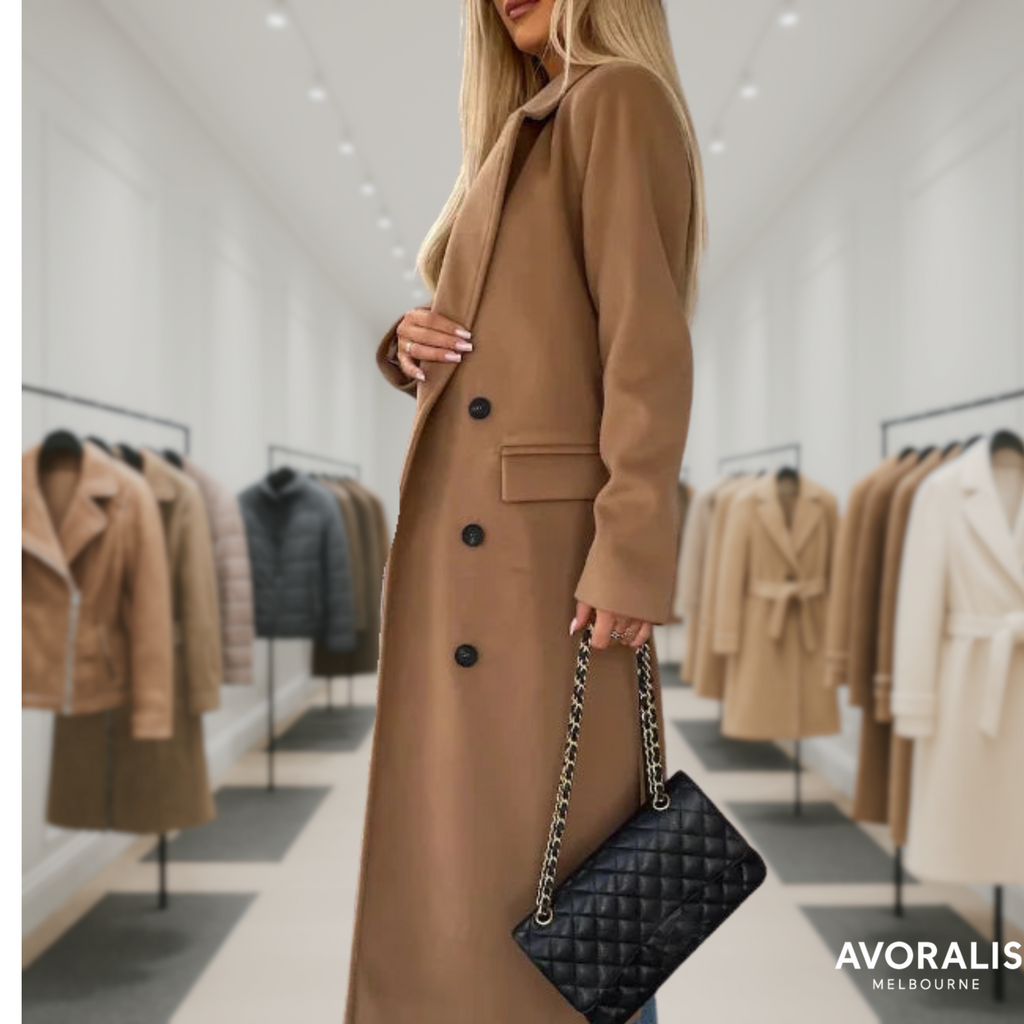 Kim™ | Elegant Double-Breasted Wool Coat