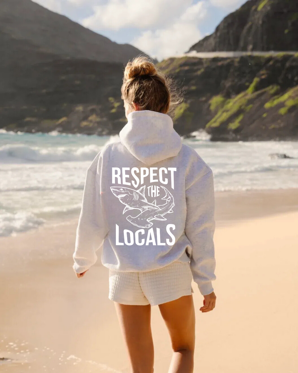 Respect The Locals Shark Hoodie