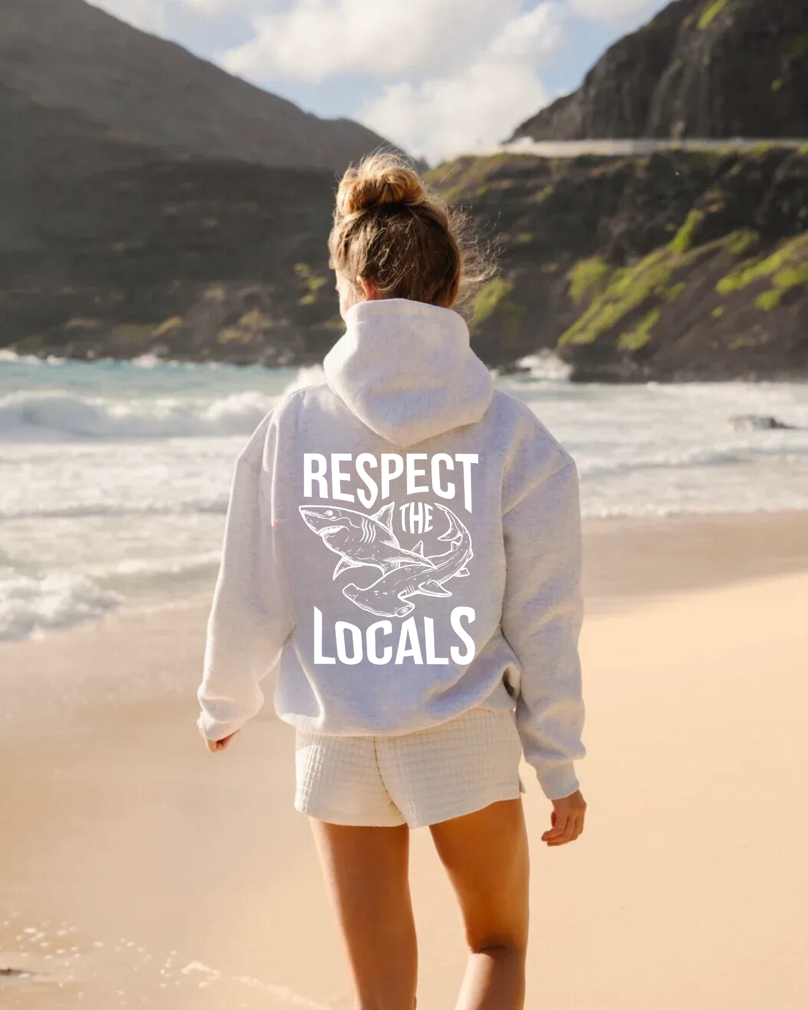 Respect The Locals Shark Hoodie