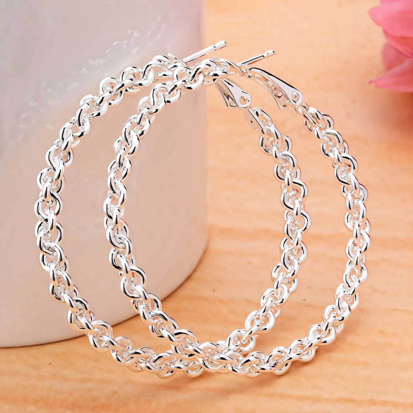VINTAGE SILVER CHAIN EARRINGS