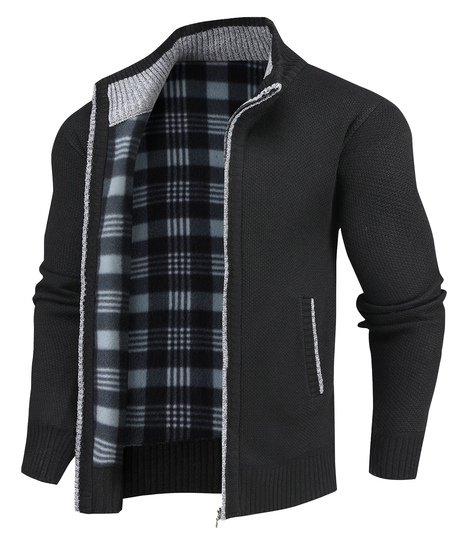Flannel | Lined Full-Zip Sweater