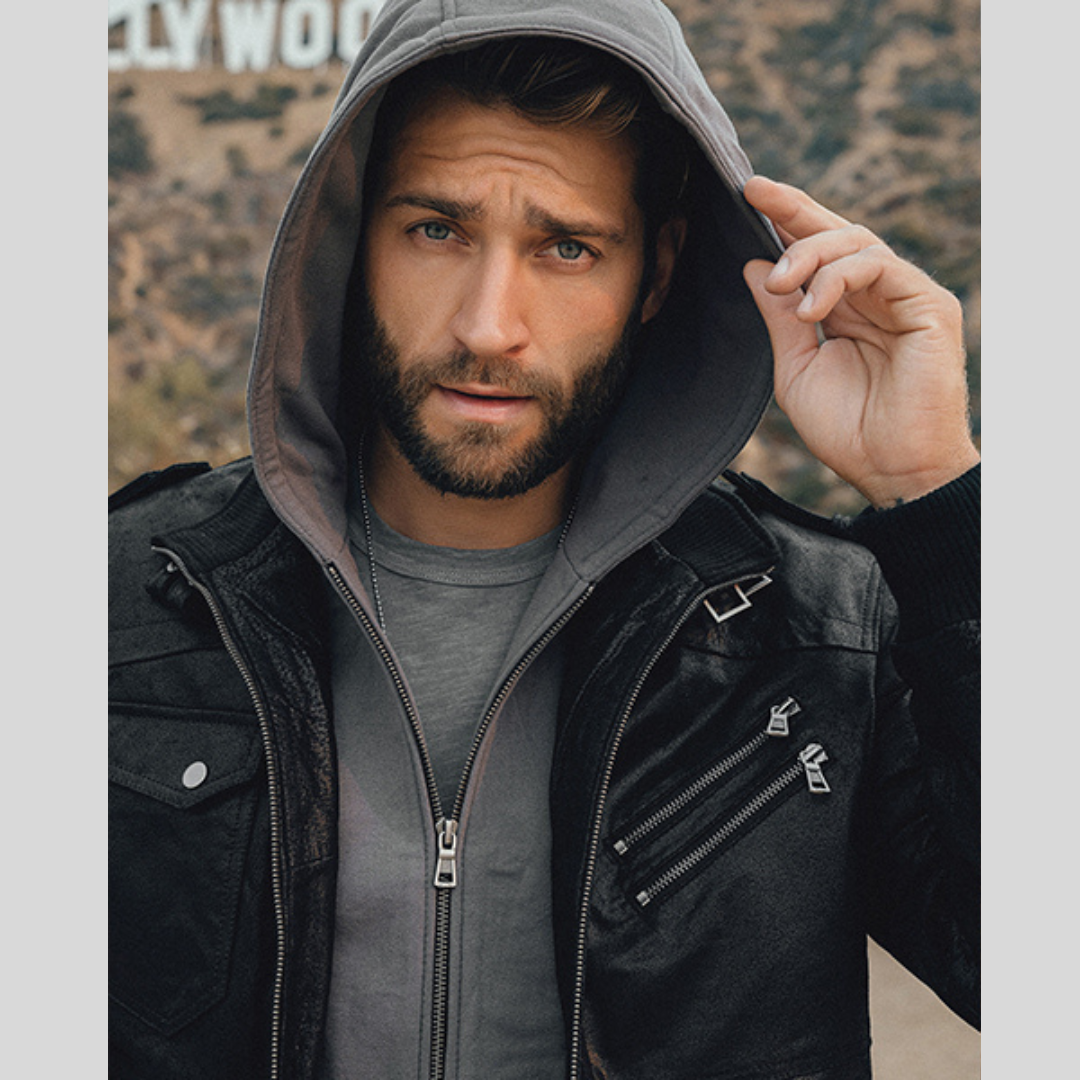 FLAVOR HOLLYWOOD™ | LEATHER JACKET WITH REMOVABLE HOOD