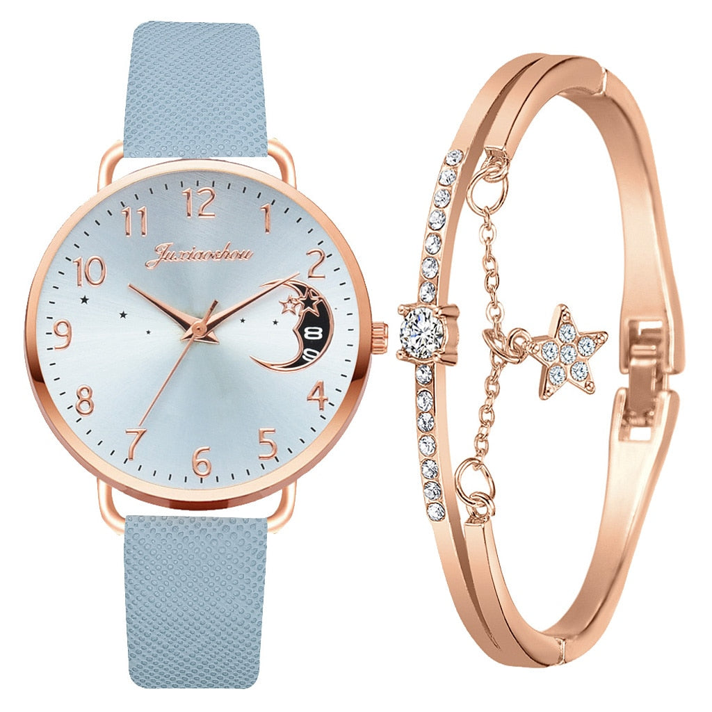 Mia | Moon dial watch and bracelet set