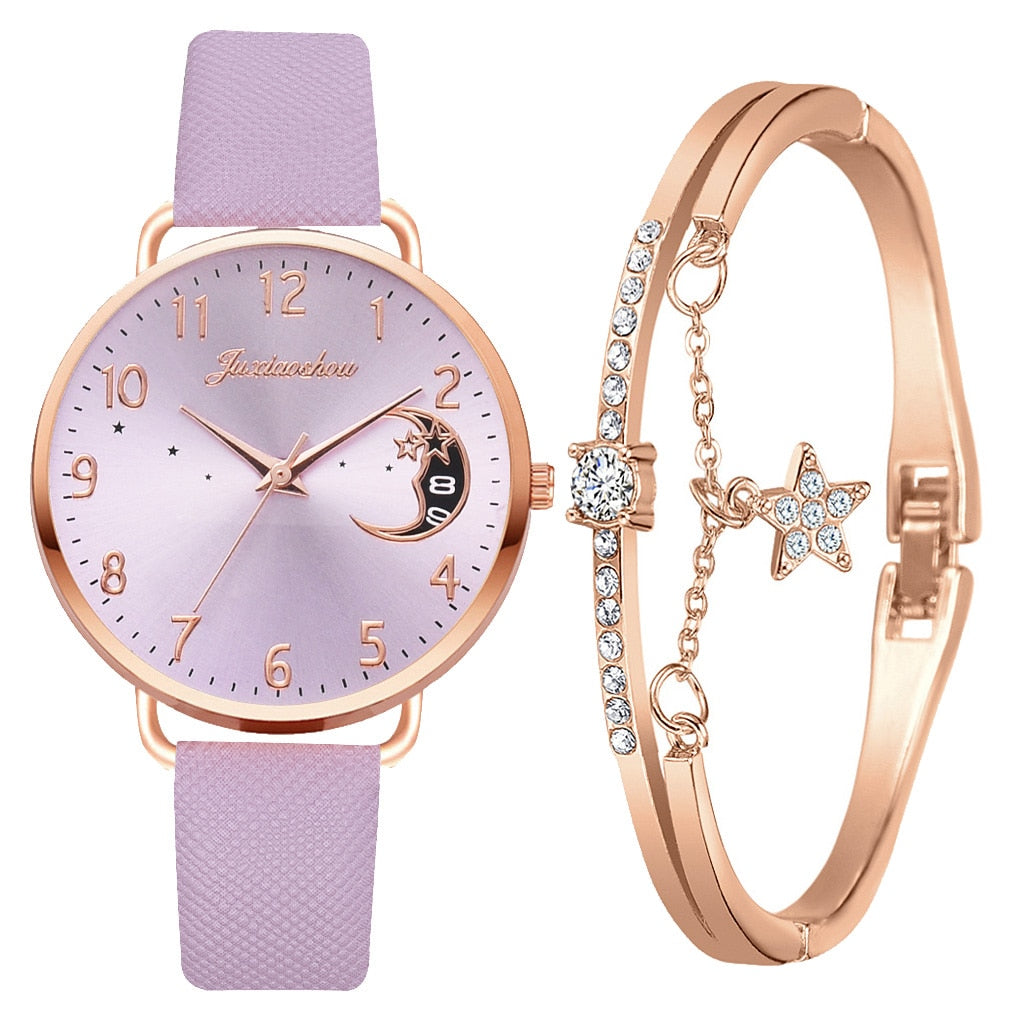 Mia | Moon dial watch and bracelet set