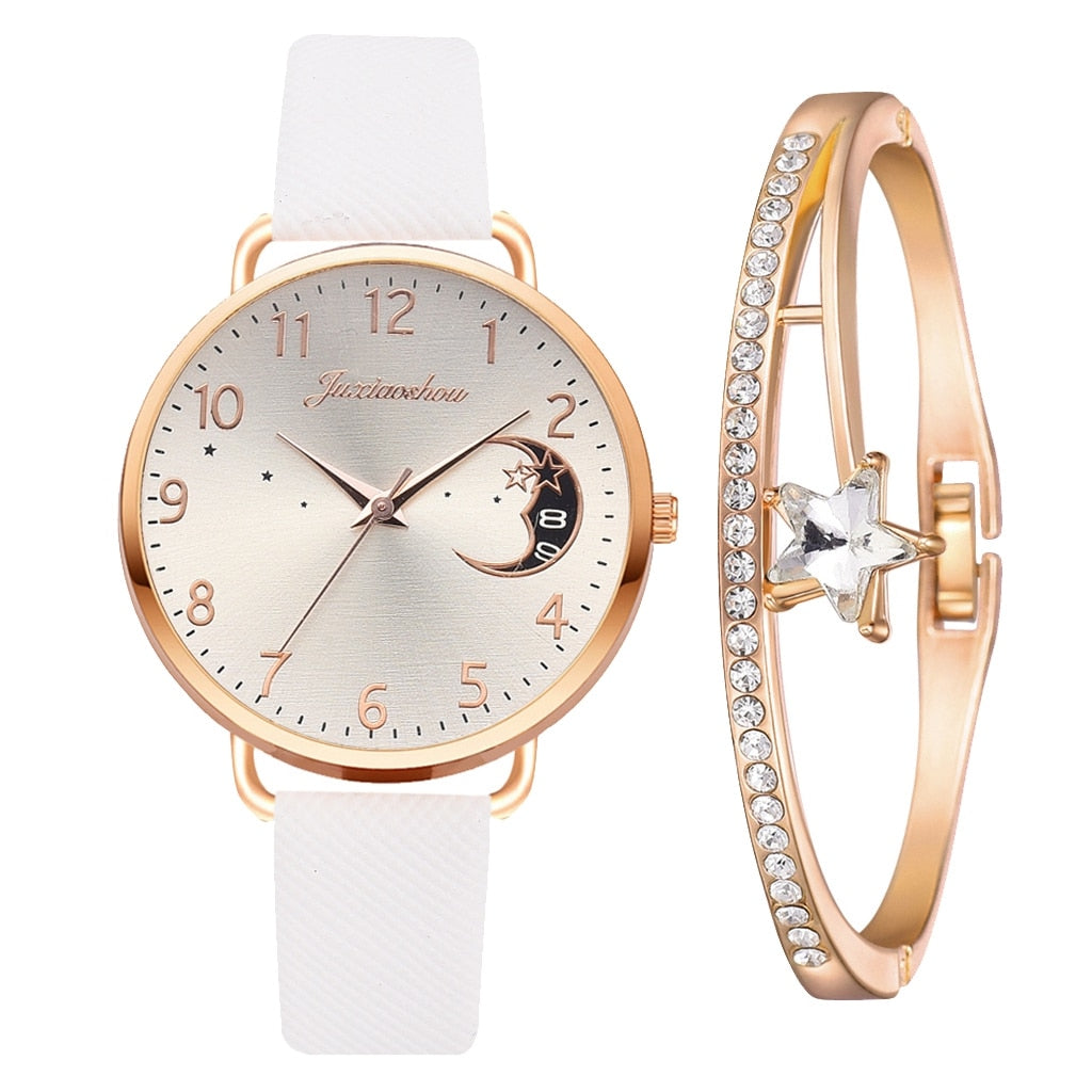 Mia | Moon dial watch and bracelet set