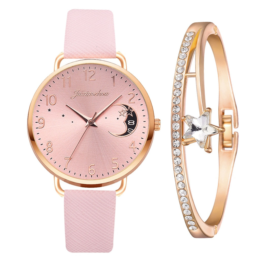 Mia | Moon dial watch and bracelet set