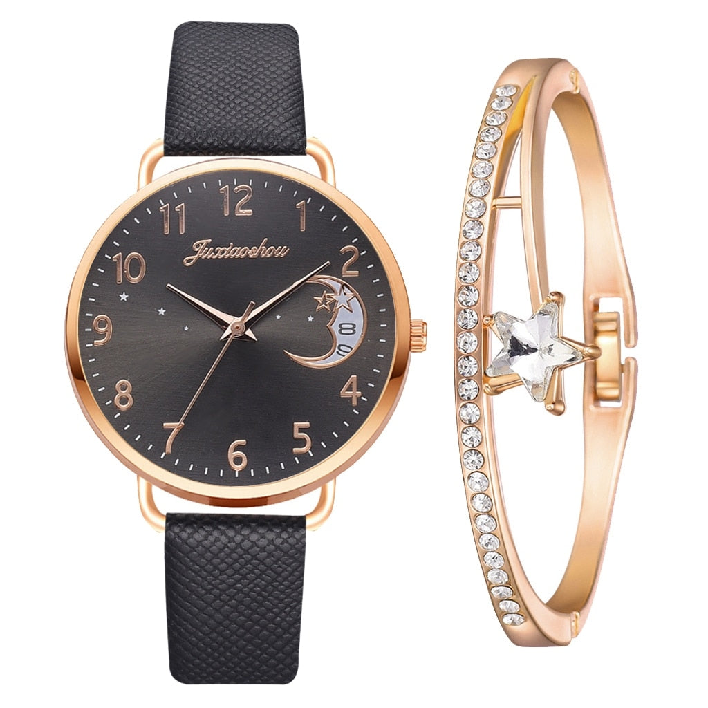 Mia | Moon dial watch and bracelet set