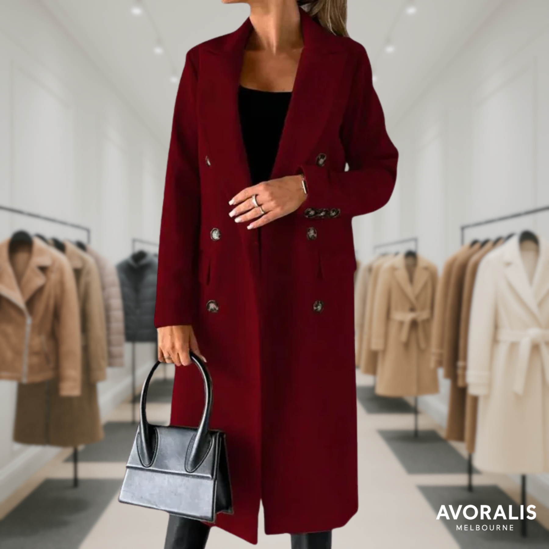 Kate™ | Woolen Coat Long Fit Women