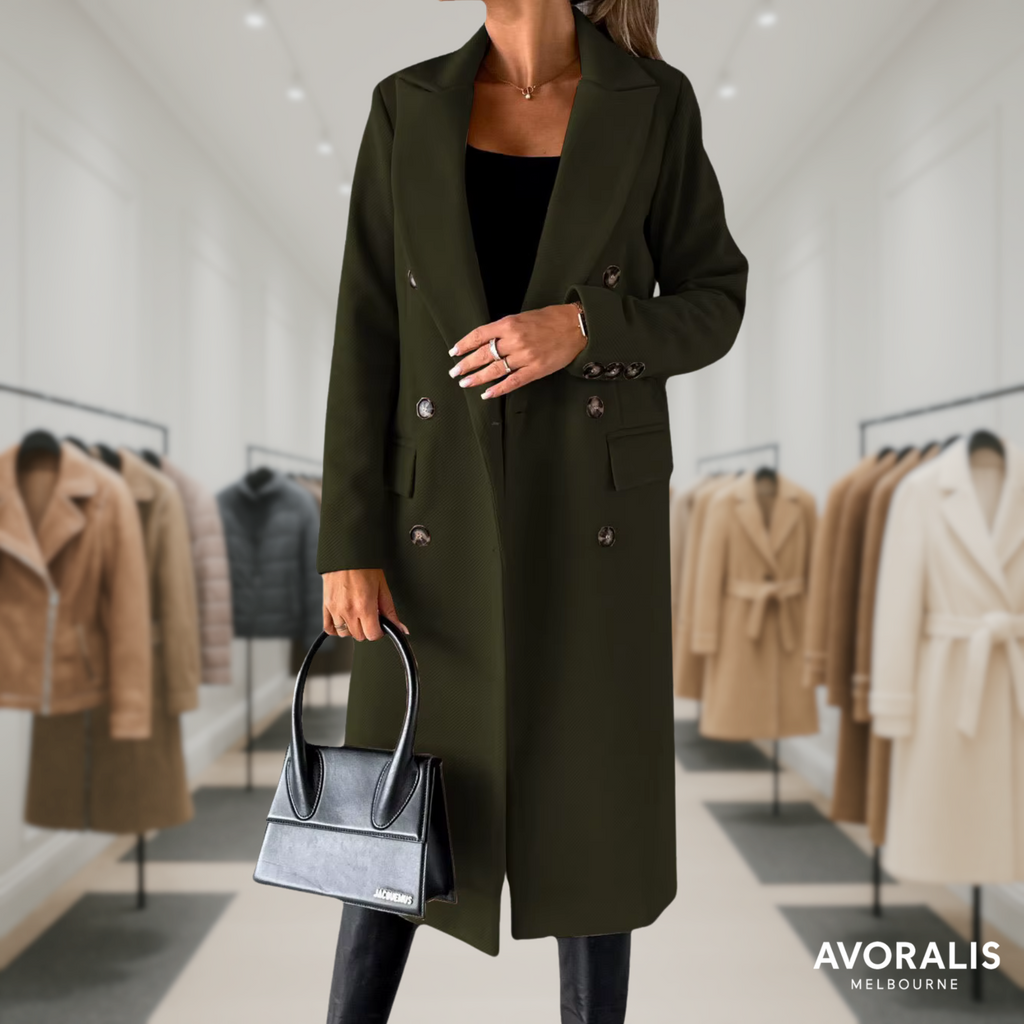 Kate™ | Woolen Coat Long Fit Women