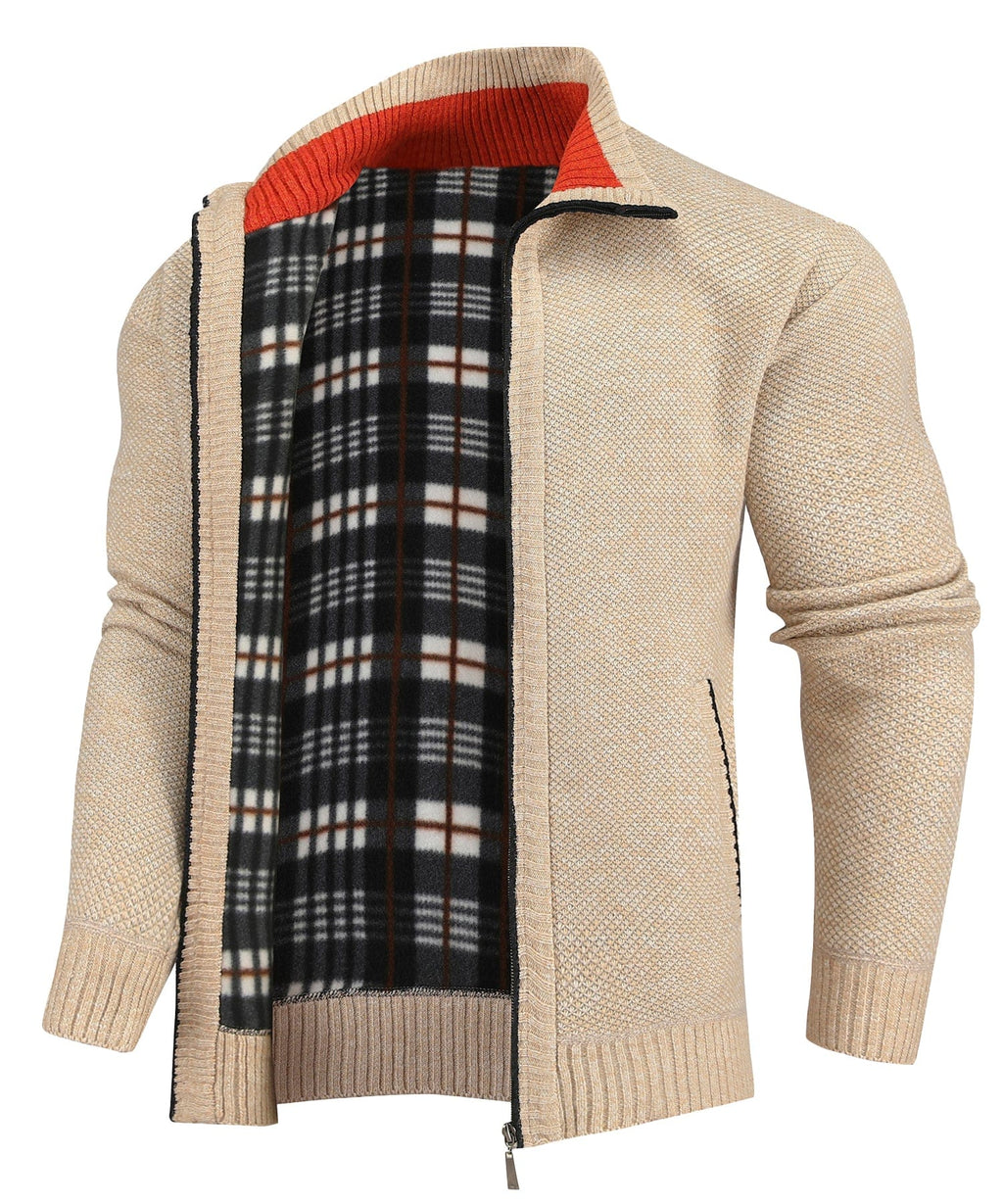 Flannel | Lined Full-Zip Sweater