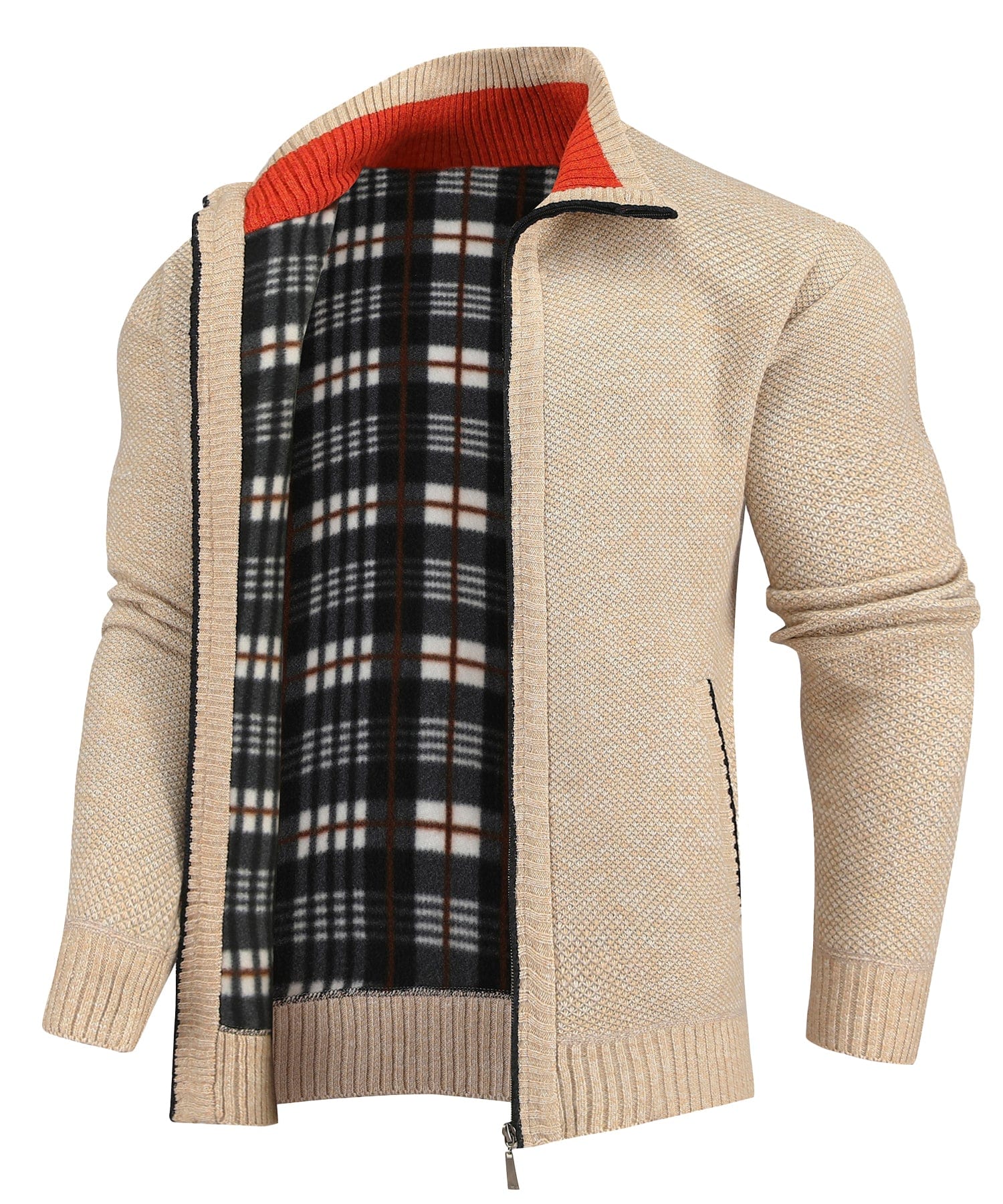 Flannel | Lined Full-Zip Sweater
