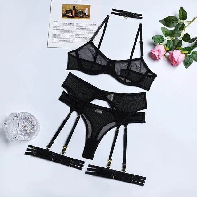 Iris 4-Piece Lingerie Set