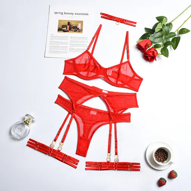 Iris 4-Piece Lingerie Set