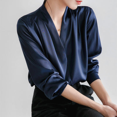 NATALIE I ELEGANT SATIN BLOUSE