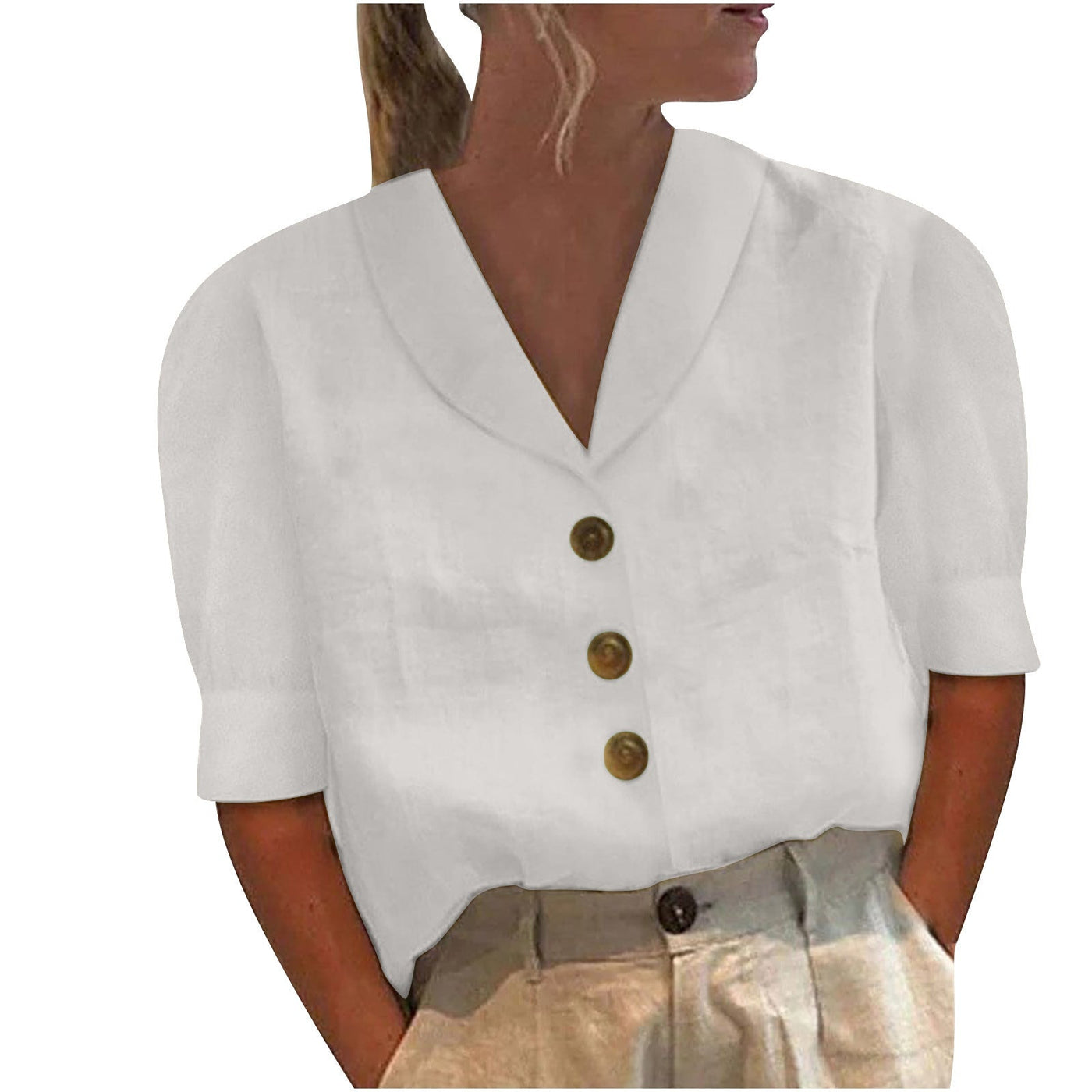 GIANA I TRENDY BUTTON-DOWN BLOUSE