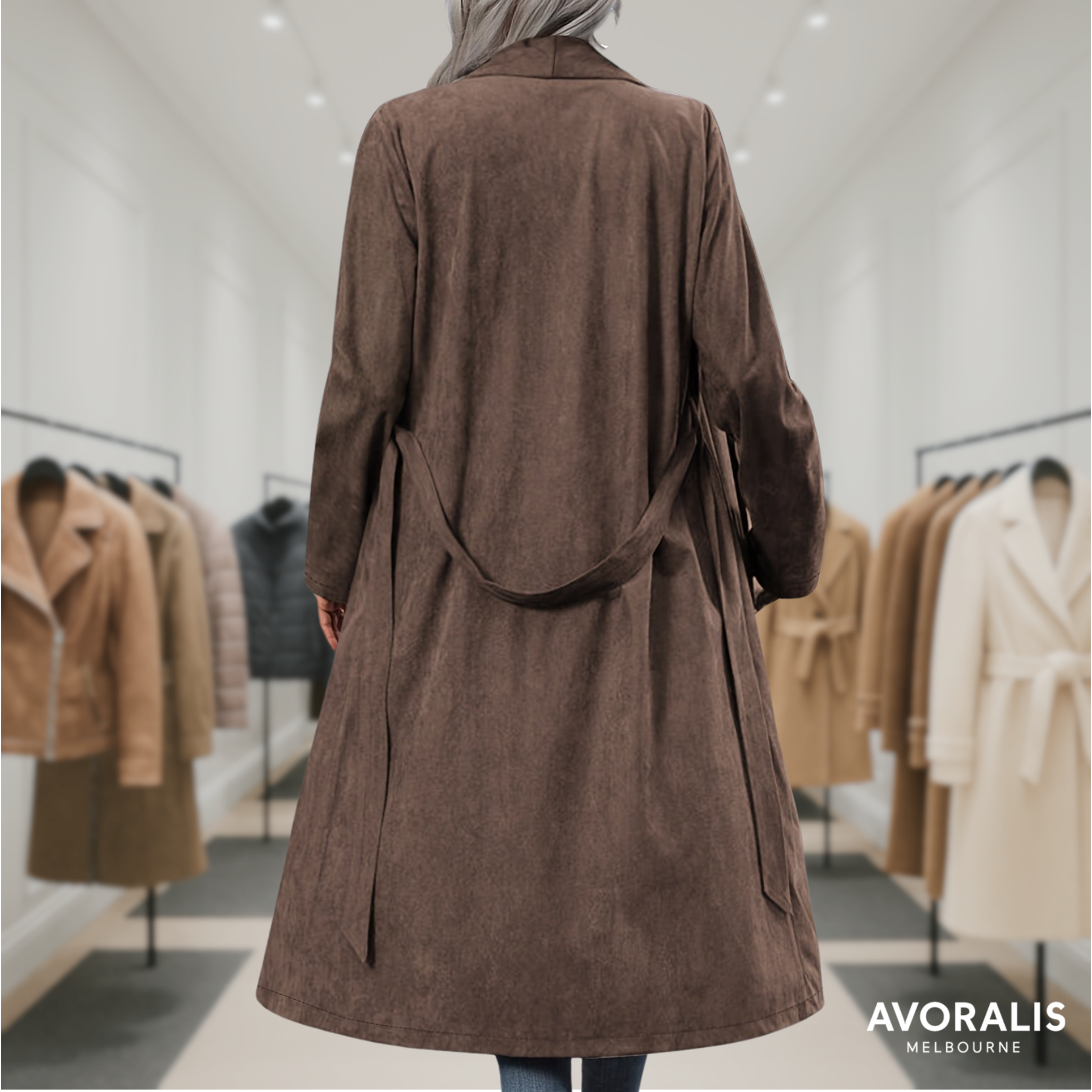 Bella™ | Stylish Vintage Brown Trench Coat