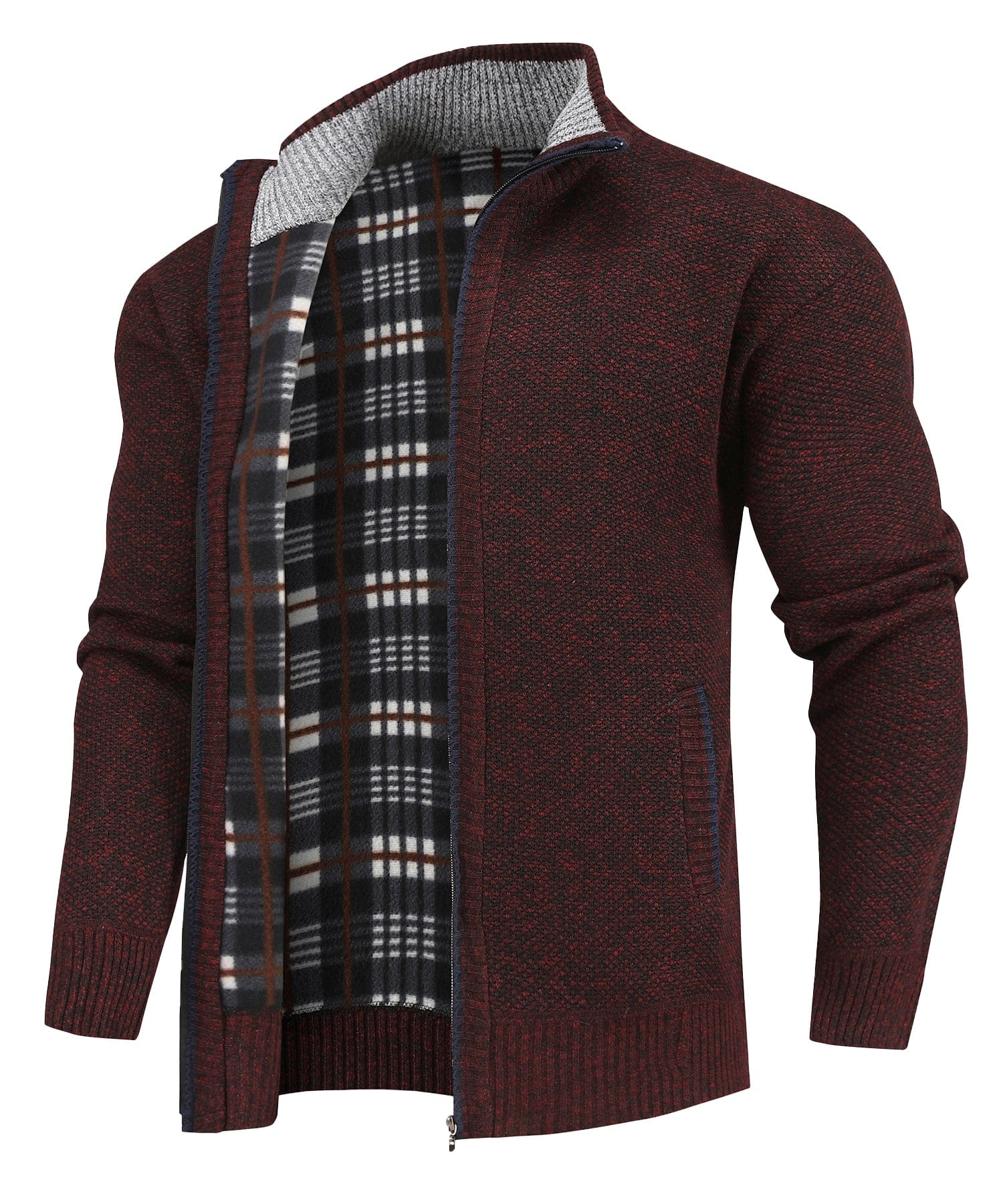 Flannel | Lined Full-Zip Sweater