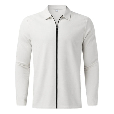 ZAVERO™ Waffle Knit Zip-Up Jacket