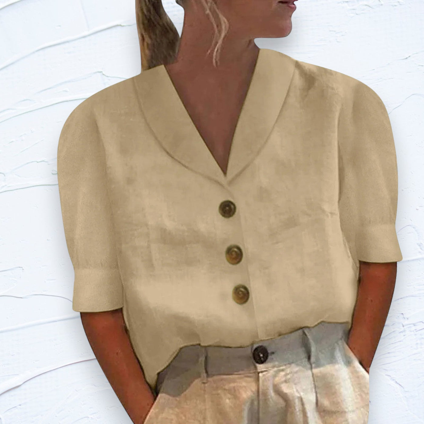 GIANA I TRENDY BUTTON-DOWN BLOUSE