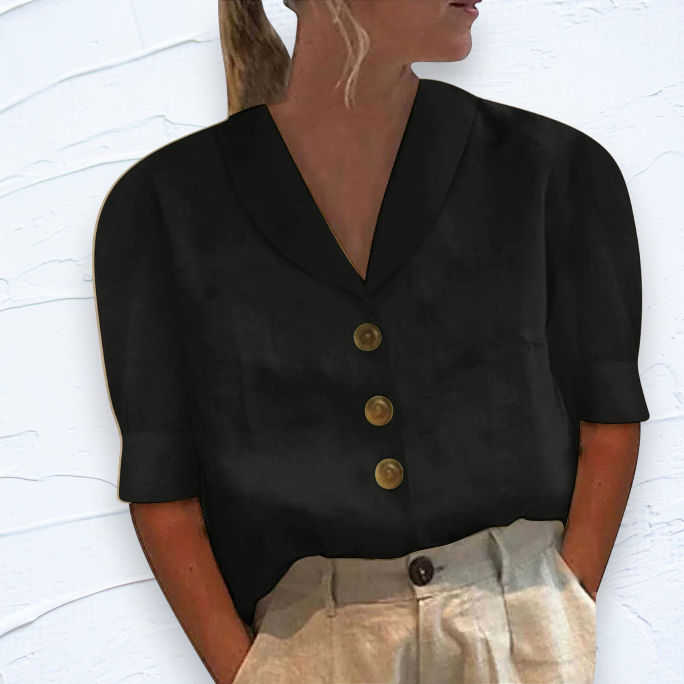 GIANA I TRENDY BUTTON-DOWN BLOUSE