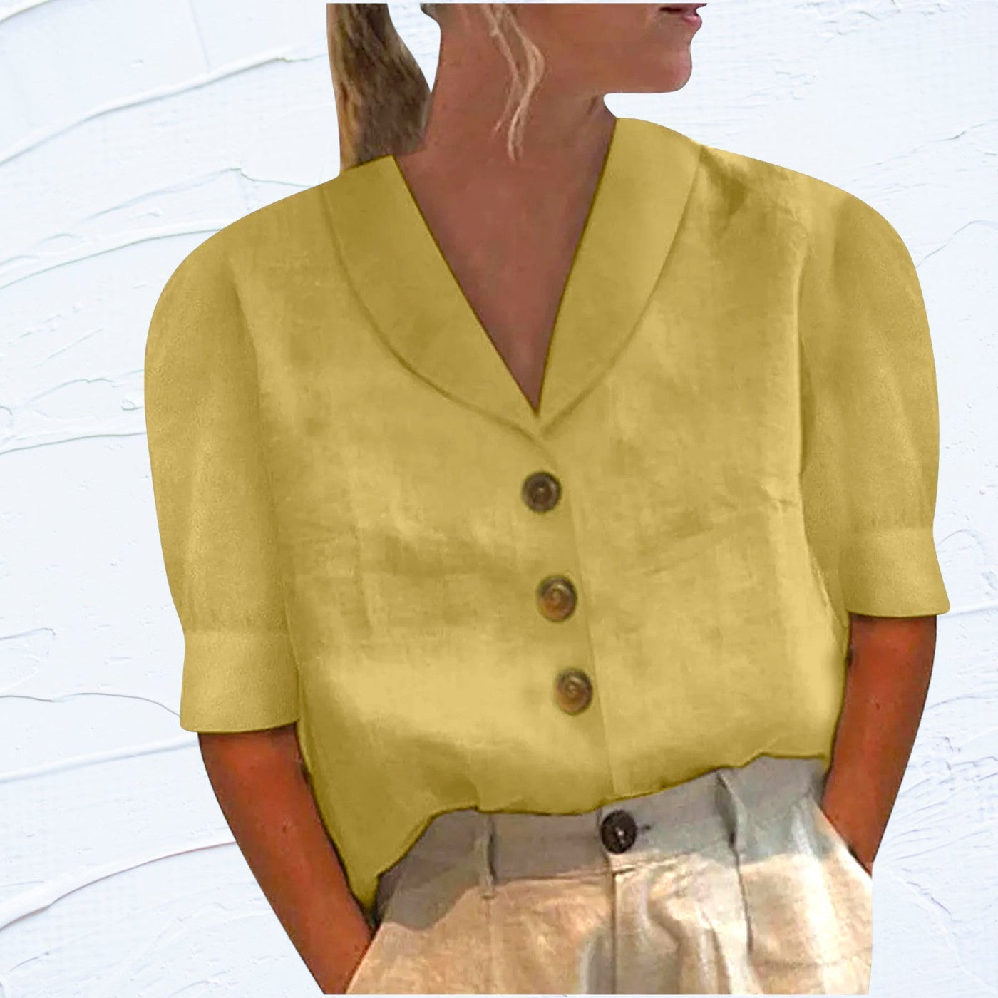 GIANA I TRENDY BUTTON-DOWN BLOUSE