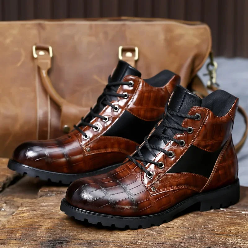 Ethan | Premium Crocodile Leather Boots