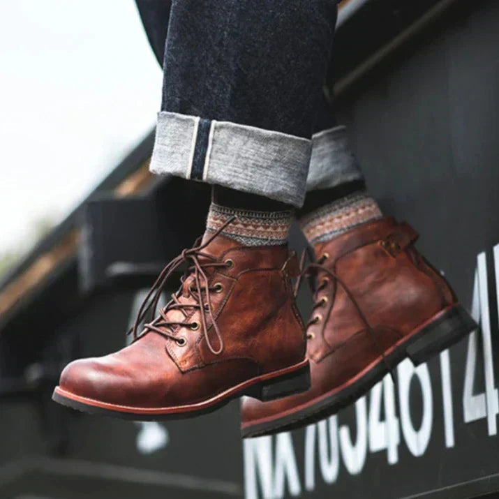 Thomas | Stylish High-Top Leather Boots