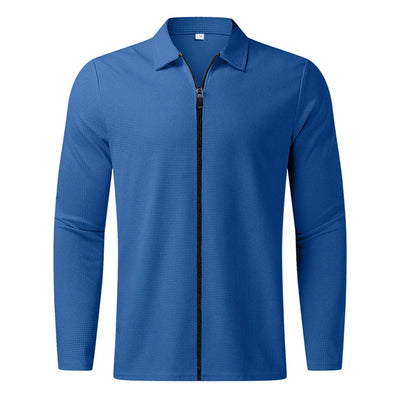 ZAVERO™ Waffle Knit Zip-Up Jacket