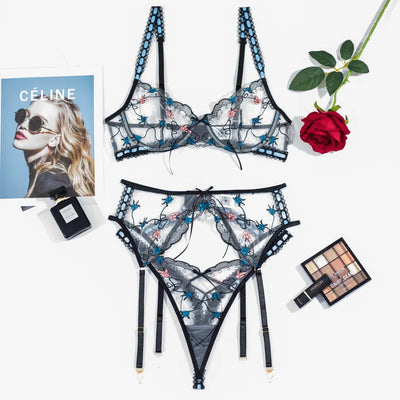 Madeleine - Chic Three Piece Lacework Lingerie