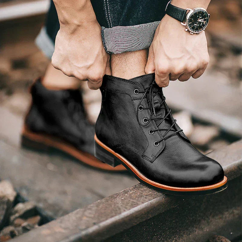 Thomas | Stylish High-Top Leather Boots