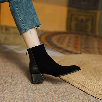 Frosted Leather Boots